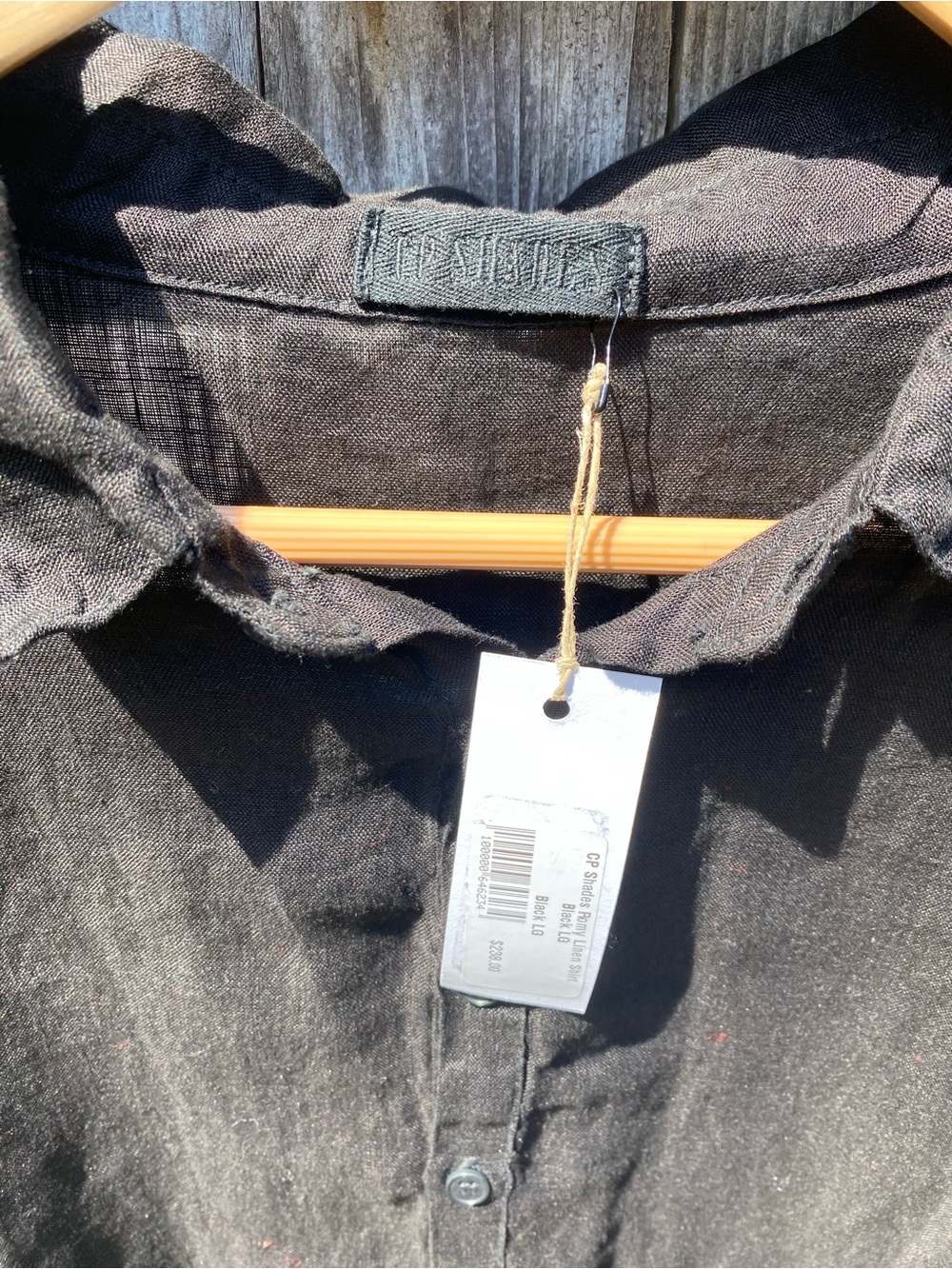 NWT WOMENS CP SHADES ROMY BLACK LINEN SHIRT LARGE - Picture 3 of 7